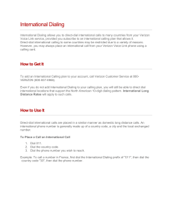 International Dialing