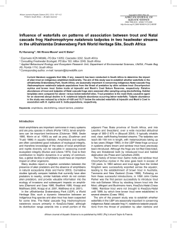 Influence of waterfalls on patterns of association between trout and