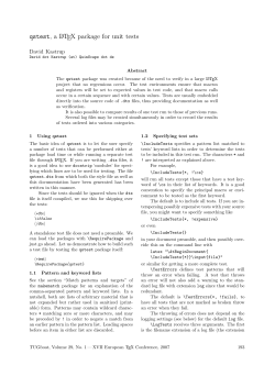 qstest, a LaTeX package for unit tests