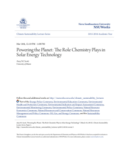 Powering the Planet: The Role Chemistry Plays in
