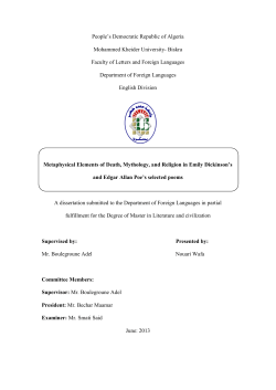 People`s Democratic Republic of Algeria Mohammed Kheider