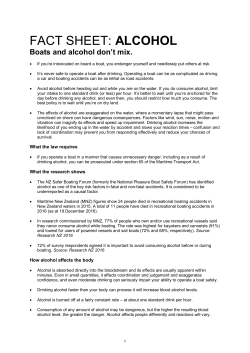 Alcohol - safer boating fact sheet 2016