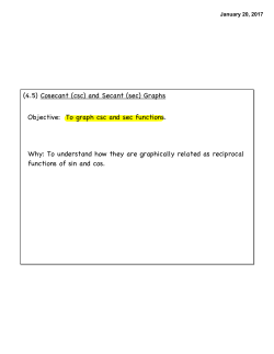 To graph csc and sec functions. Why