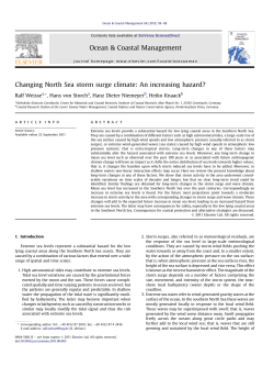 Changing North Sea storm surge climate: An increasing hazard?