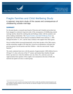 Program Results Report - Fragile Families and Child Wellbeing Study
