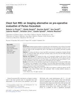 Chest fast MRI: an Imaging alternative on pre
