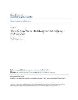 The Effects of Static Stretching on Vertical Jump Performance