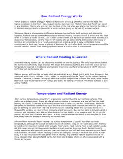 How Radiant Energy Works Where Radiant Heating is Located