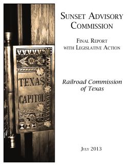 Railroad Commission of Texas Sunset Final