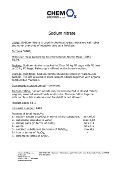 sodium nitrate - Chemox HOLDING sro
