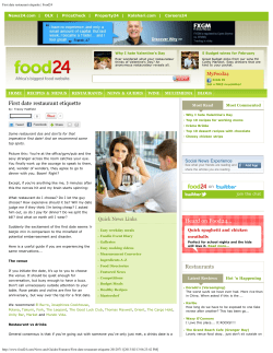 First date restaurant etiquette | Food24