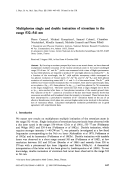 Multiphoton single and double ionisation of strontium in the range