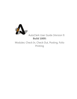 User Guide Version 9 - myAutoClerk Help Desk