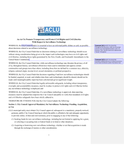 An Act To Promote Transparency and Protect Civil Rights