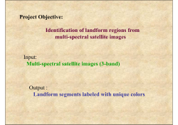 Project Objective: Identification of landform regions from multi
