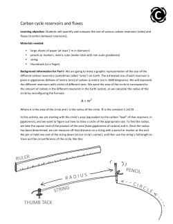 Carbon cycle reservoirs and fluxes