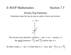 E-MAP Mathematics Section 7.5