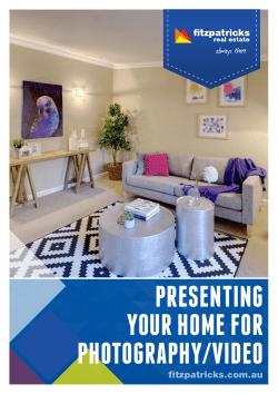 presenting your home for photography/video