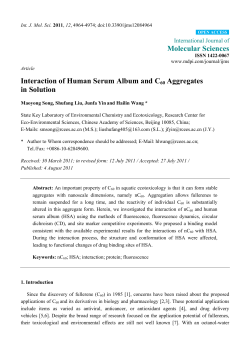 Interaction of Human Serum Album and C60 Aggregates
