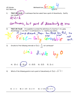 A continuous function cannot have a