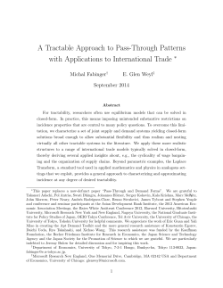 A Tractable Approach to Pass-Through Patterns with Applications to
