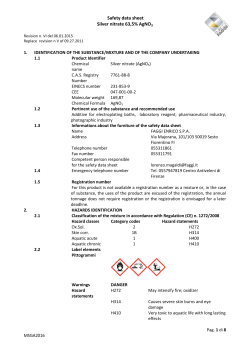 Safety data sheet Silver nitrate 63,5% AgNO3