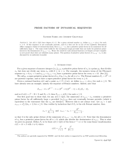 prime factors of dynamical sequences