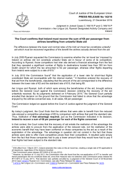 The Court confirms that Ireland must recover the sum of &euro;8 per