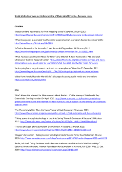 Social Media Improves our Understanding of Major World Events