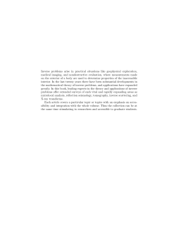 Inverse problems arise in practical situations like geophysical