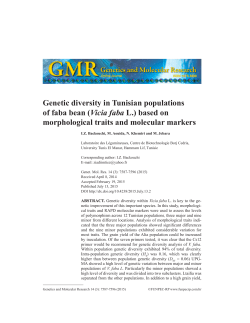 Genetic diversity in Tunisian populations of faba bean - Funpec-RP