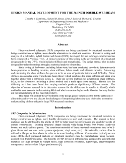design manual development for the 36-inch double-web