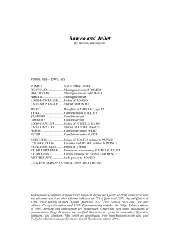 Romeo and Juliet Full Script