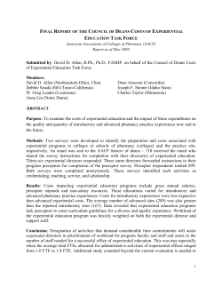 FINAL REPORT - AACP Cost Exp Ed TF