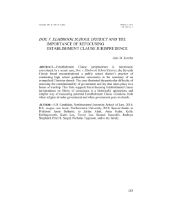 Doe v. Elmbrook School District and the Importance of Refocusing