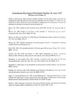 Australasian Bryological Newsletter Number 36, June 1997