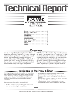 SCAN-C - Pearson Assessments