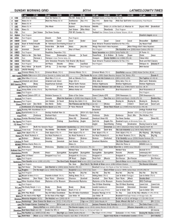 SUNDAY MORNING GRID 9/7/14 LATIMES.COM/TV TIMES