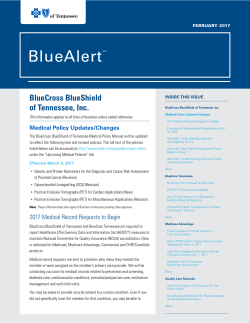 BlueAlertSM - BlueCross BlueShield of Tennessee