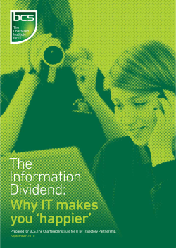 The Information Dividend: Why IT makes you `happier`