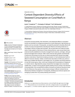 Context-Dependent Diversity-Effects of Seaweed Consumption on