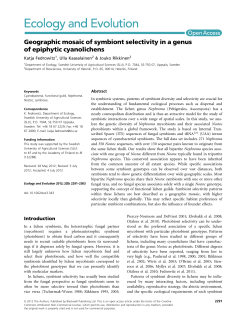 Geographic mosaic of symbiont selectivity in a genus of epiphytic