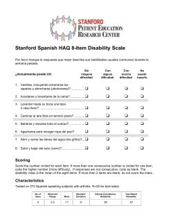 Stanford Spanish HAQ 8-Item Disability Scale