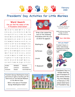 Presidents` Day Activities for Little Marines