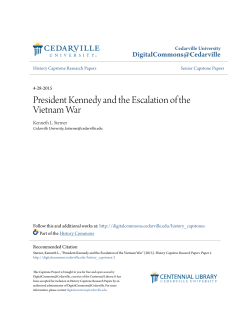 President Kennedy and the Escalation of the Vietnam War