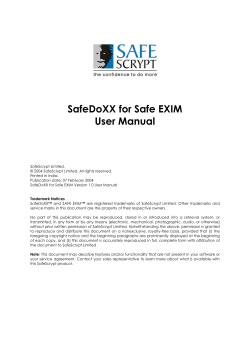 User Manual - Safe EXIM