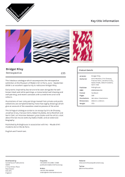 Key title information Bridget Riley