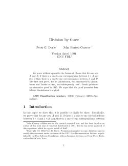 Division by three - Dartmouth Math Home