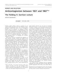 Anticontagionism between 1821 and 1867