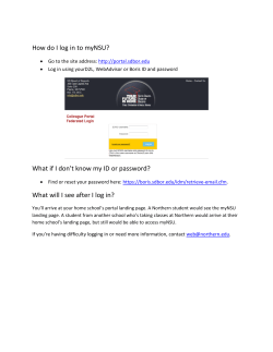 How do I log in to myNSU? What if I don`t know my ID or password
